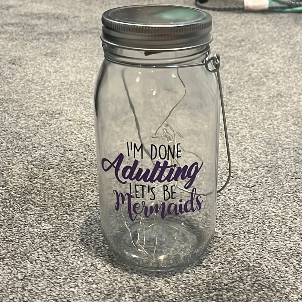 Hello Gorgeous hanging mason jar light OS